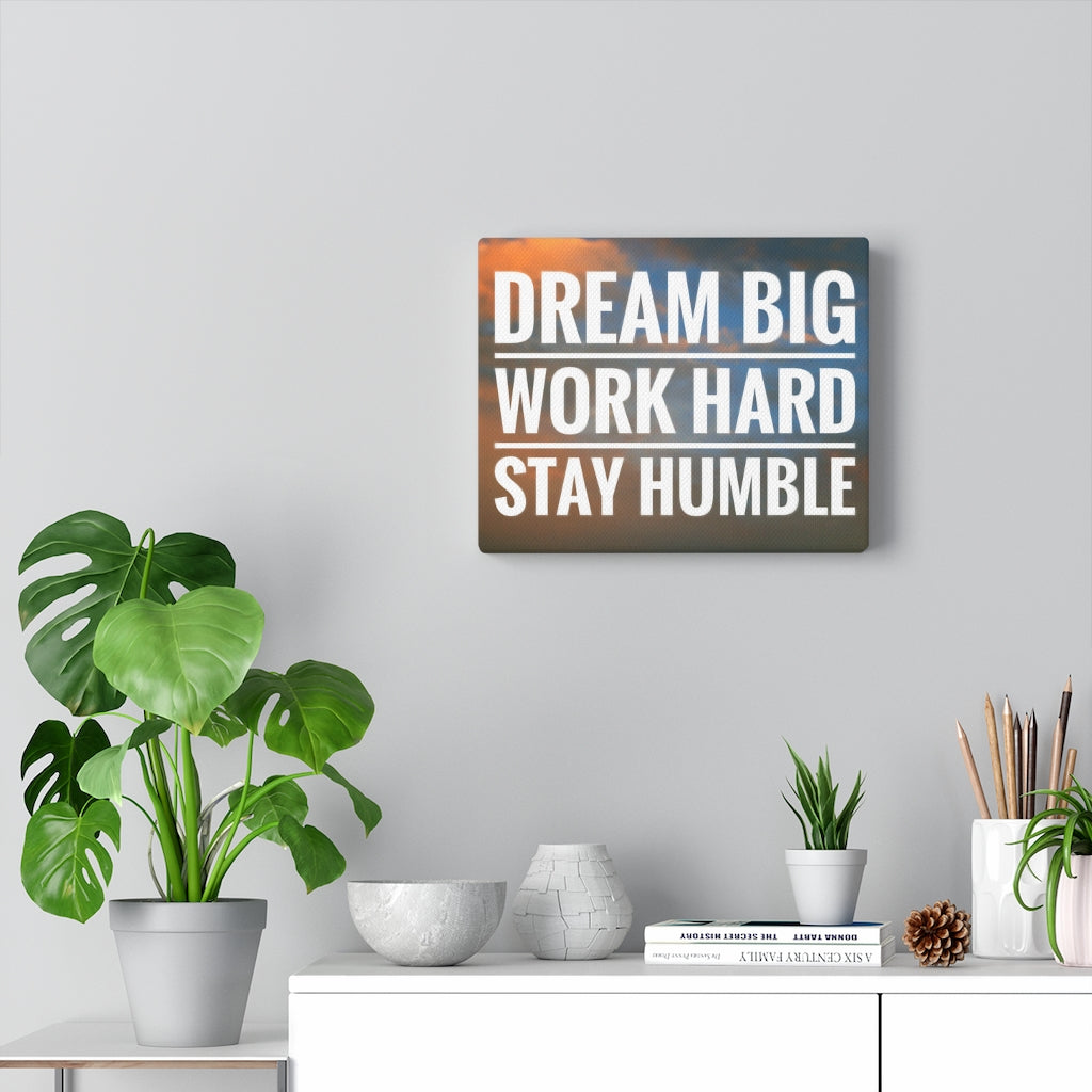 Scripture Walls Inspirational Wall Art Dream Big Work Hard Plain Motivational Print Ready to Hang Artwork Unframed-Express Your Love Gifts