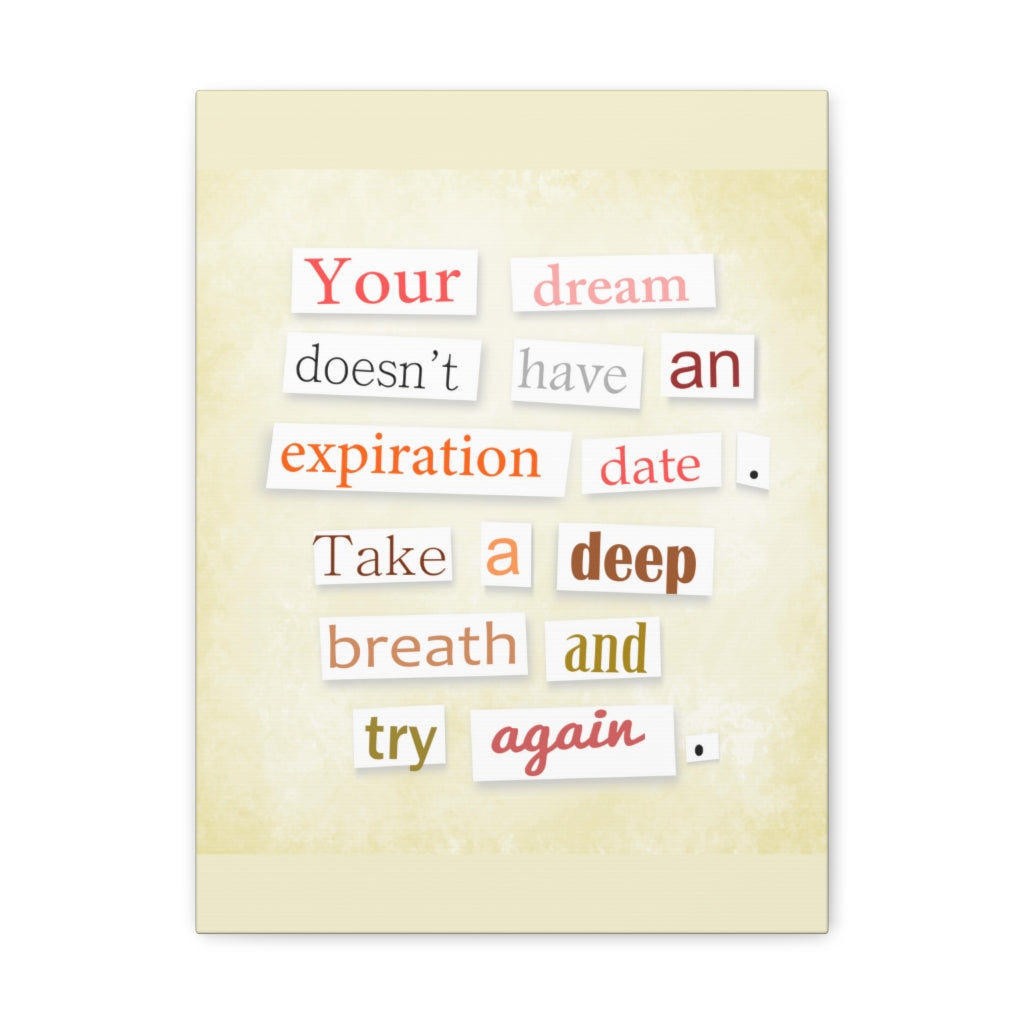 Scripture Walls Inspirational Wall Art Dream Doesn't Have Expiration Motivation Wall Decor for Home Office Gym Inspiring Success Quote Print Ready to Hang Unframed-Express Your Love Gifts
