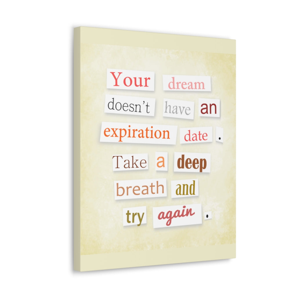 Scripture Walls Inspirational Wall Art Dream Doesn't Have Expiration Motivation Wall Decor for Home Office Gym Inspiring Success Quote Print Ready to Hang Unframed-Express Your Love Gifts