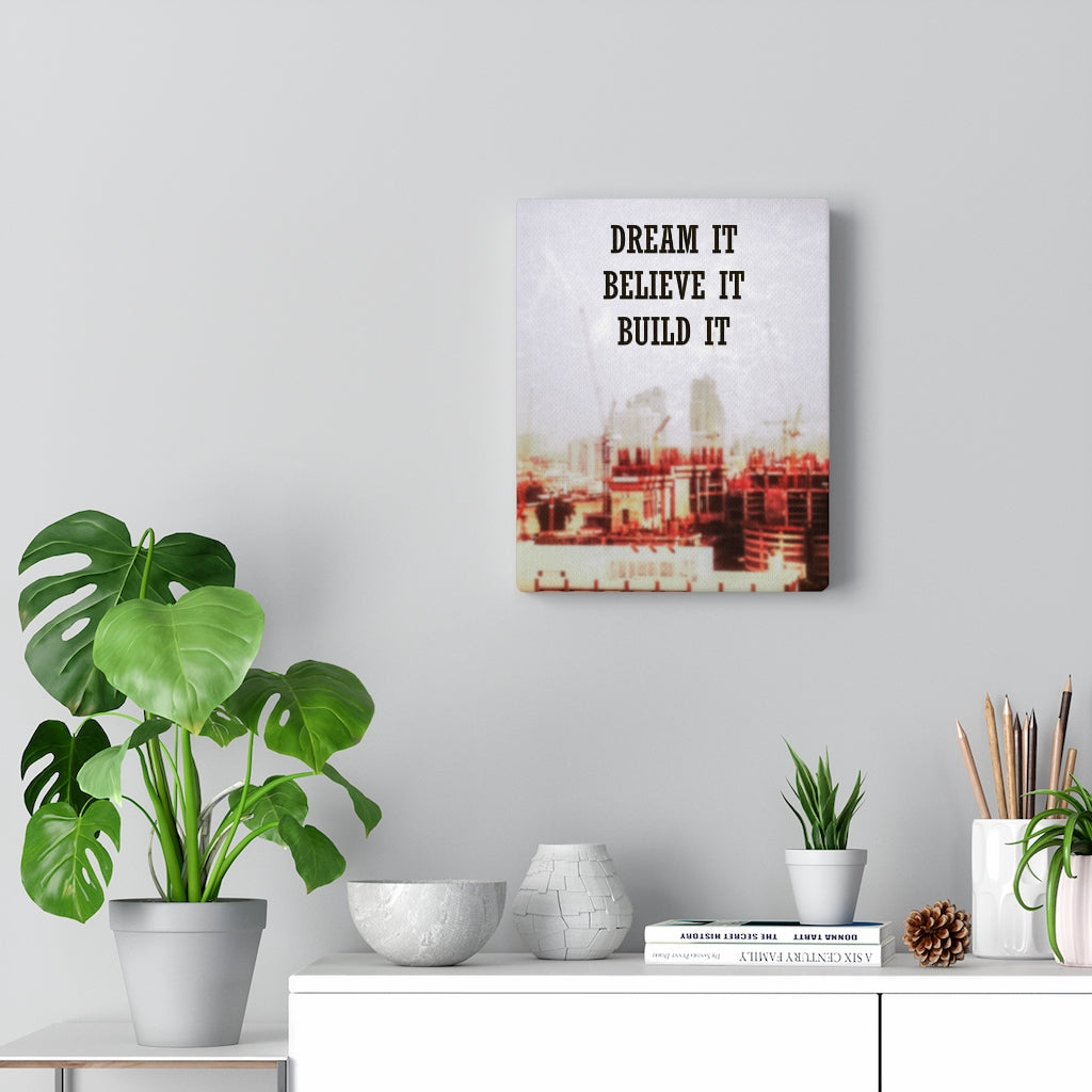 Scripture Walls Inspirational Wall Art Dream It Believe It Build It Motivational Print Ready to Hang Artwork Unframed-Express Your Love Gifts