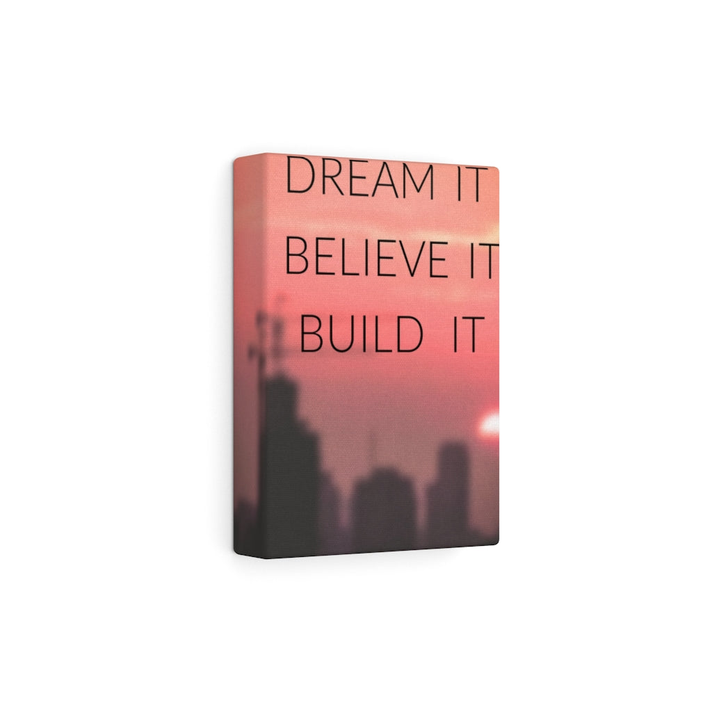 Scripture Walls Inspirational Wall Art Dream It Believe It Build It Pink Motivational Print Ready to Hang Artwork Unframed-Express Your Love Gifts