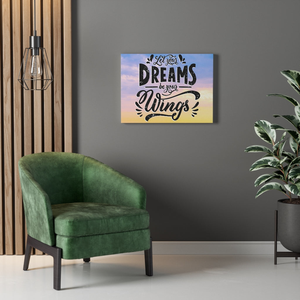 Scripture Walls Inspirational Wall Art Dreams Be Your Wings Wall Art Motivational Motto Inspiring Prints Artwork Decor Ready to Hang Unframed-Express Your Love Gifts