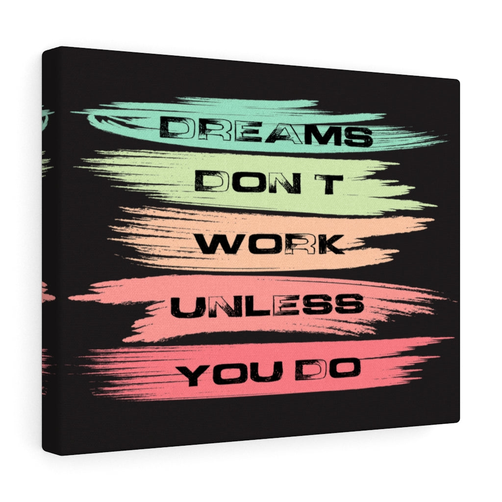 Scripture Walls Inspirational Wall Art Dreams Don't Work Unless You Do Wall Art Motivation Wall Decor for Home Office Gym Inspiring Success Quote Print Ready to Hang Unframed-Express Your Love Gifts