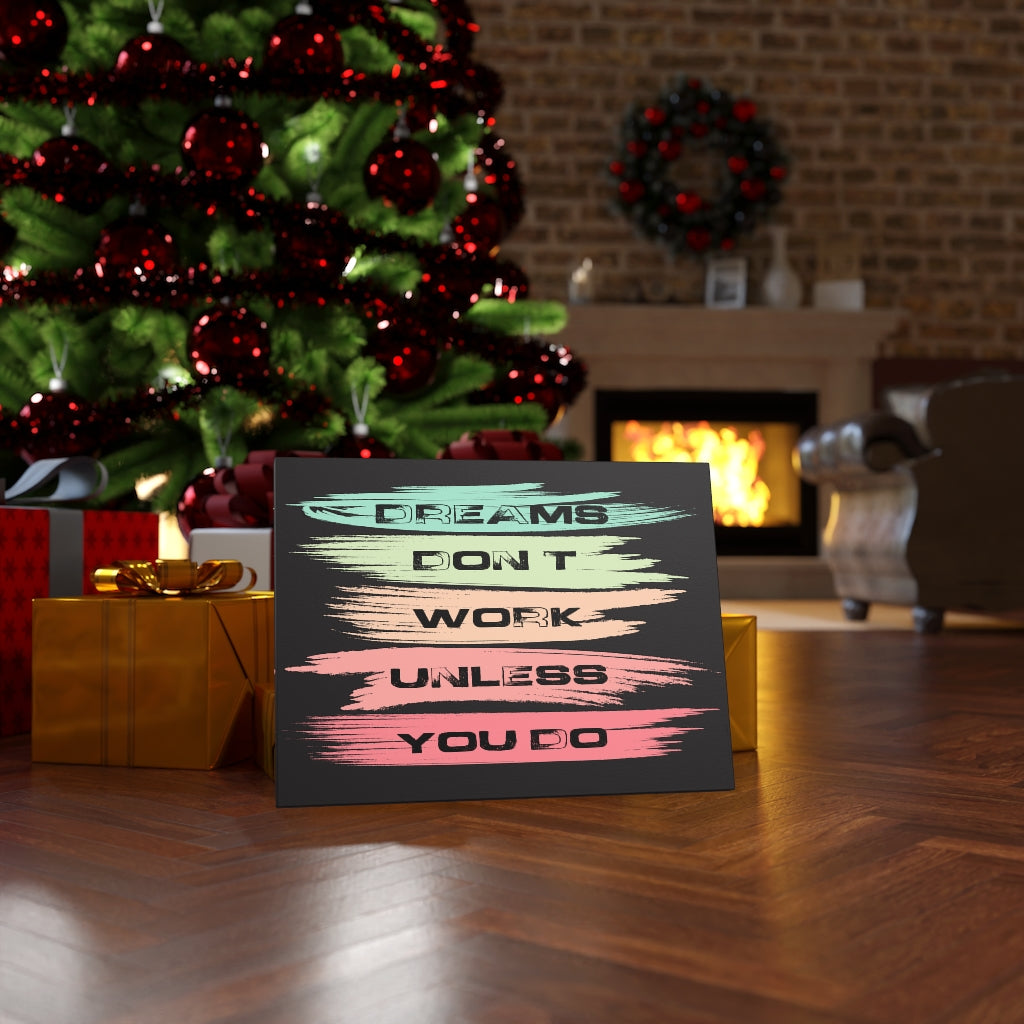 Scripture Walls Inspirational Wall Art Dreams Don't Work Unless You Do Wall Art Motivation Wall Decor for Home Office Gym Inspiring Success Quote Print Ready to Hang Unframed-Express Your Love Gifts