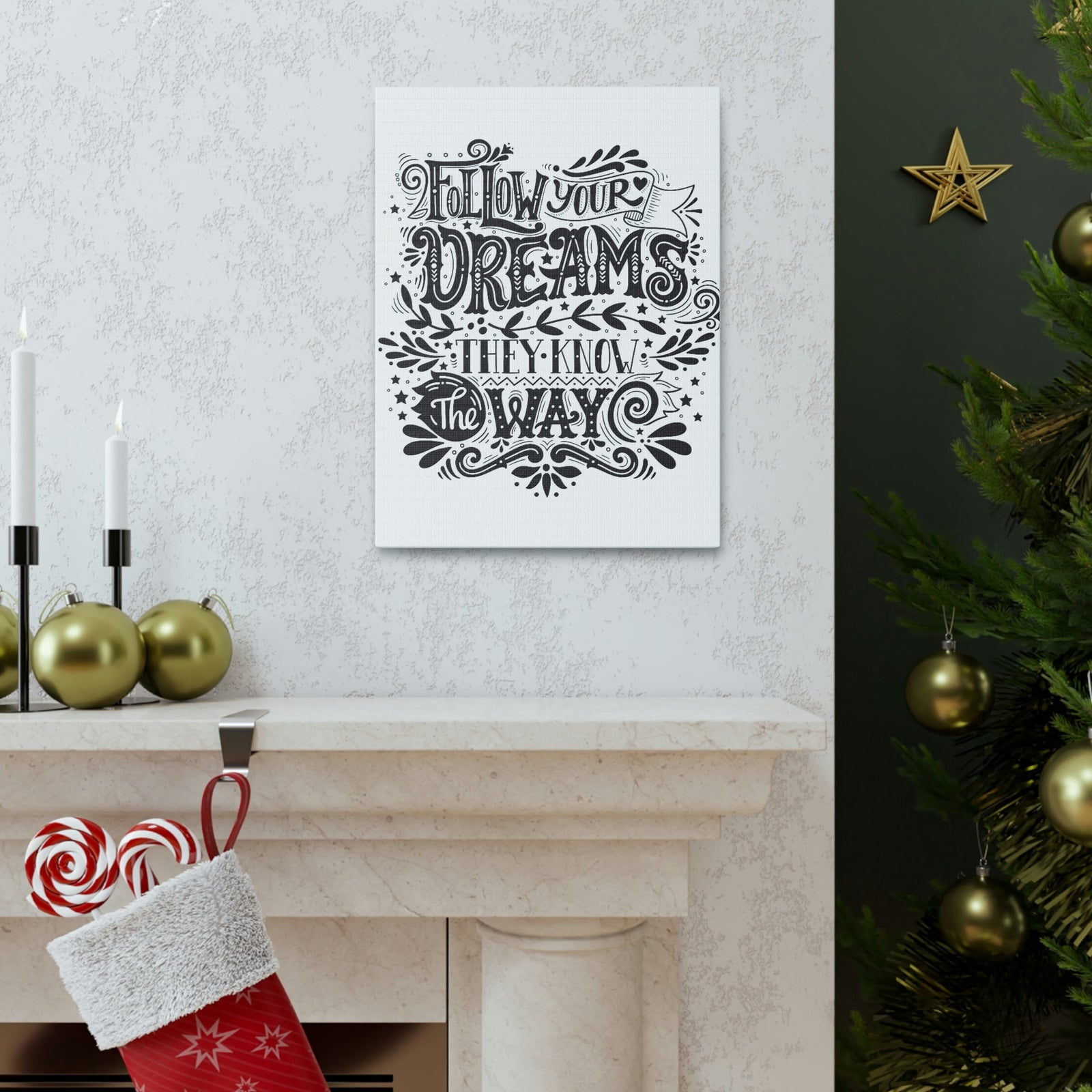 Scripture Walls Inspirational Wall Art Dreams Know The Way Motivation Wall Decor for Home Office Gym Inspiring Success Quote Print Ready to Hang Unframed-Express Your Love Gifts