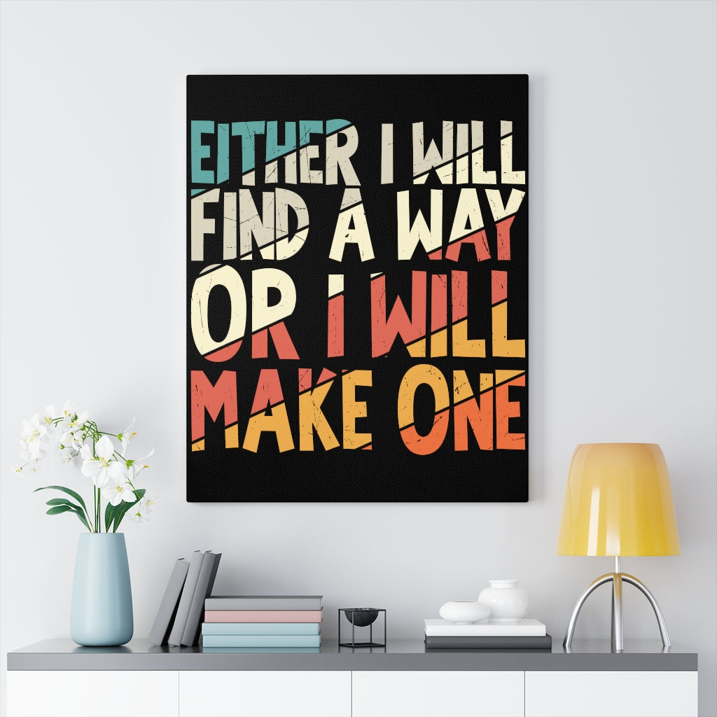 Scripture Walls Inspirational Wall Art Either I Will Find A Way Wall Art Motivation Wall Decor for Home Office Gym Inspiring Success Quote Print Ready to Hang Unframed-Express Your Love Gifts