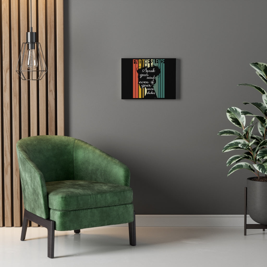 Scripture Walls Inspirational Wall Art End The Silence Wall Art Motivational Motto Inspiring Prints Artwork Decor Ready to Hang Unframed-Express Your Love Gifts
