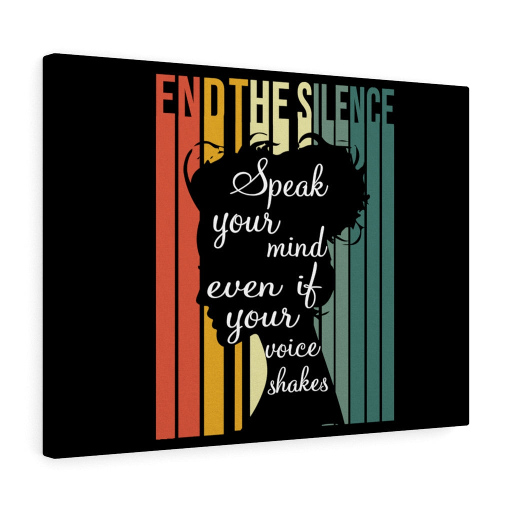 Scripture Walls Inspirational Wall Art End The Silence Wall Art Motivational Motto Inspiring Prints Artwork Decor Ready to Hang Unframed-Express Your Love Gifts