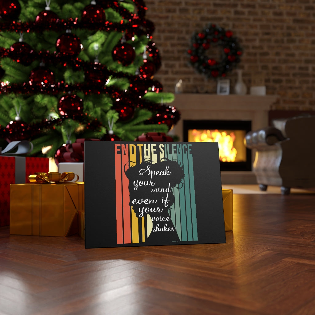 Scripture Walls Inspirational Wall Art End The Silence Wall Art Motivational Motto Inspiring Prints Artwork Decor Ready to Hang Unframed-Express Your Love Gifts