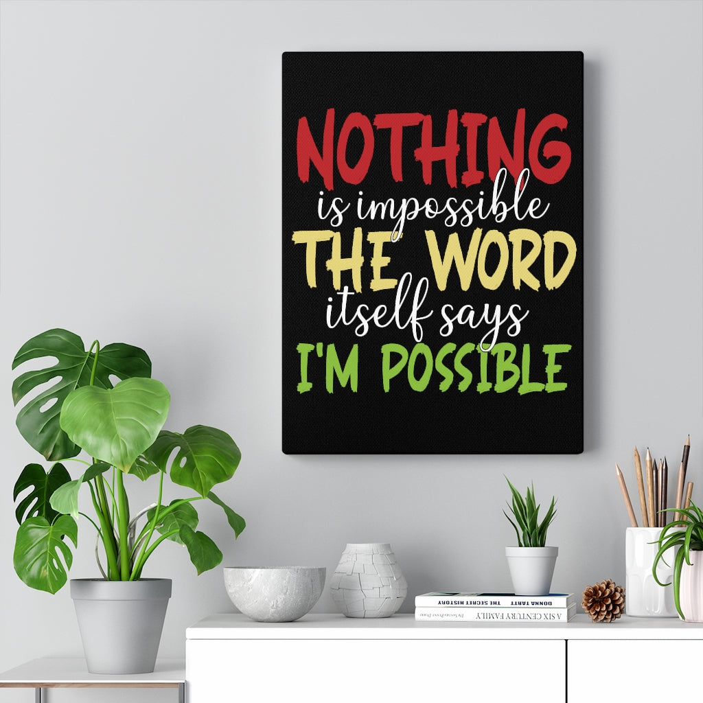 Scripture Walls Inspirational Wall Art Enjoy Nothing is Impossible Wall Art Motivation Wall Decor for Home Office Gym Inspiring Success Quote Print Ready to Hang Unframed-Express Your Love Gifts