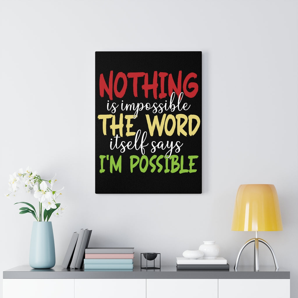 Scripture Walls Inspirational Wall Art Enjoy Nothing is Impossible Wall Art Motivation Wall Decor for Home Office Gym Inspiring Success Quote Print Ready to Hang Unframed-Express Your Love Gifts