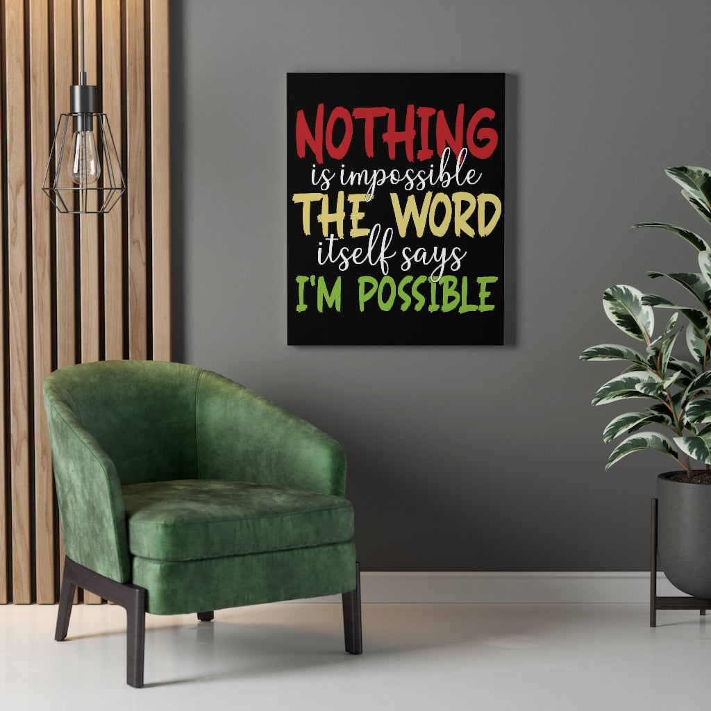 Scripture Walls Inspirational Wall Art Enjoy Nothing is Impossible Wall Art Motivation Wall Decor for Home Office Gym Inspiring Success Quote Print Ready to Hang Unframed-Express Your Love Gifts