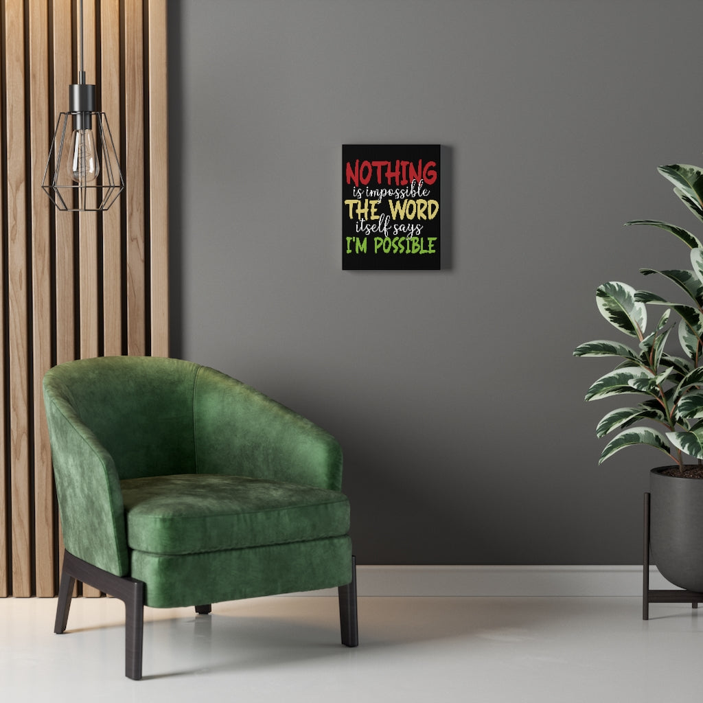 Scripture Walls Inspirational Wall Art Enjoy Nothing is Impossible Wall Art Motivation Wall Decor for Home Office Gym Inspiring Success Quote Print Ready to Hang Unframed-Express Your Love Gifts