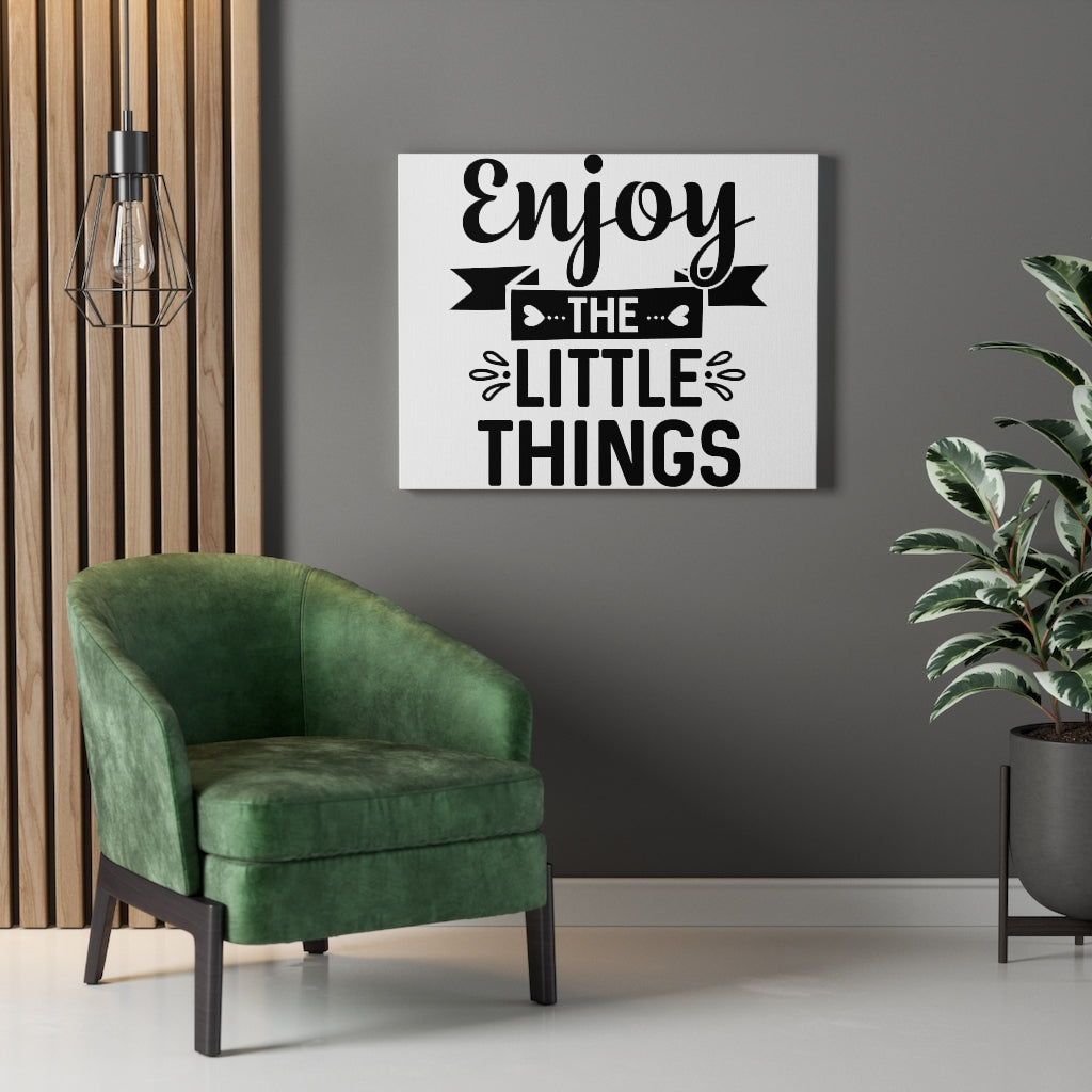 Scripture Walls Inspirational Wall Art Enjoy The Little Things Plain Wall Art Motivation Wall Decor for Home Office Gym Inspiring Success Quote Print Ready to Hang Unframed-Express Your Love Gifts