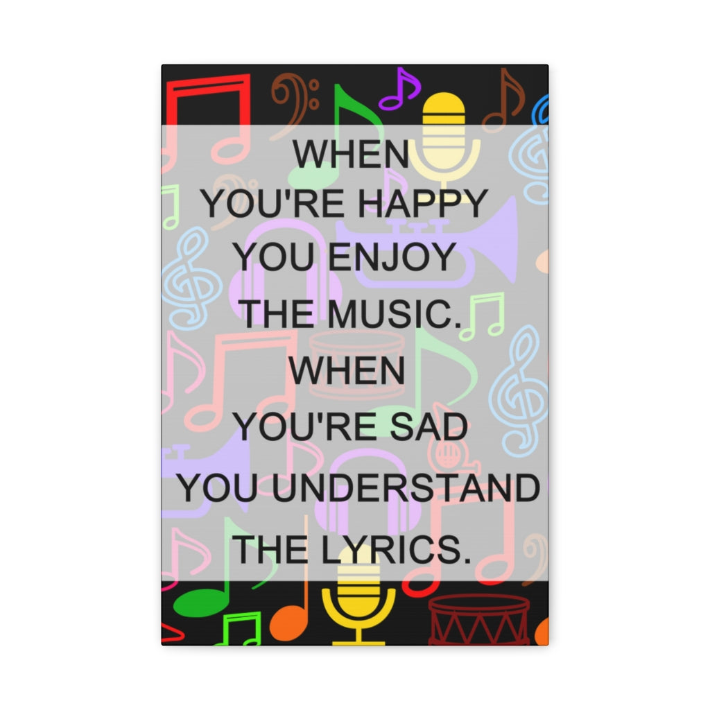 Scripture Walls Inspirational Wall Art Enjoy The Music Motivation Wall Decor for Home Office Gym Inspiring Success Quote Print Ready to Hang Unframed-Express Your Love Gifts