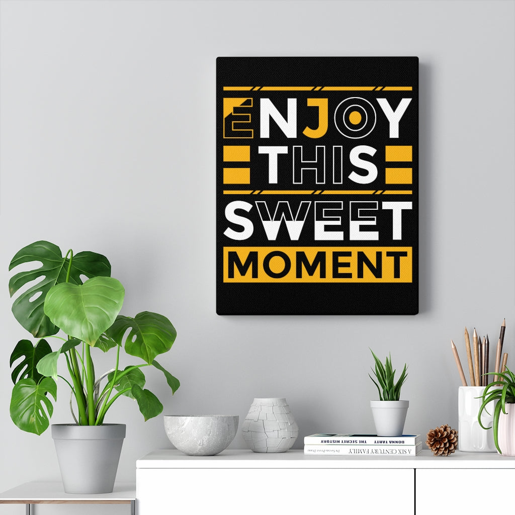 Scripture Walls Inspirational Wall Art Enjoy This Sweet Moment Wall Art Motivation Wall Decor for Home Office Gym Inspiring Success Quote Print Ready to Hang Unframed-Express Your Love Gifts