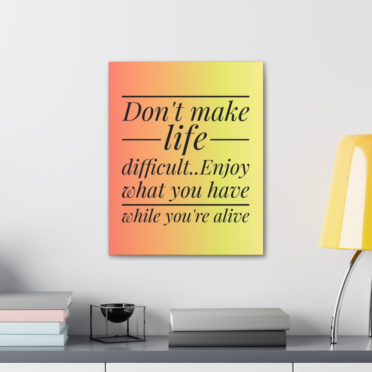 Scripture Walls Inspirational Wall Art Enjoy What You Have Motivation Wall Decor for Home Office Gym Inspiring Success Quote Print Ready to Hang Unframed-Express Your Love Gifts