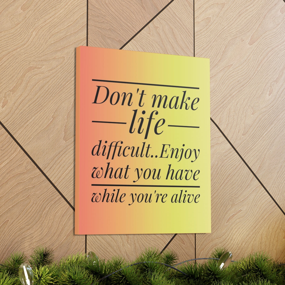 Scripture Walls Inspirational Wall Art Enjoy What You Have Motivation Wall Decor for Home Office Gym Inspiring Success Quote Print Ready to Hang Unframed-Express Your Love Gifts