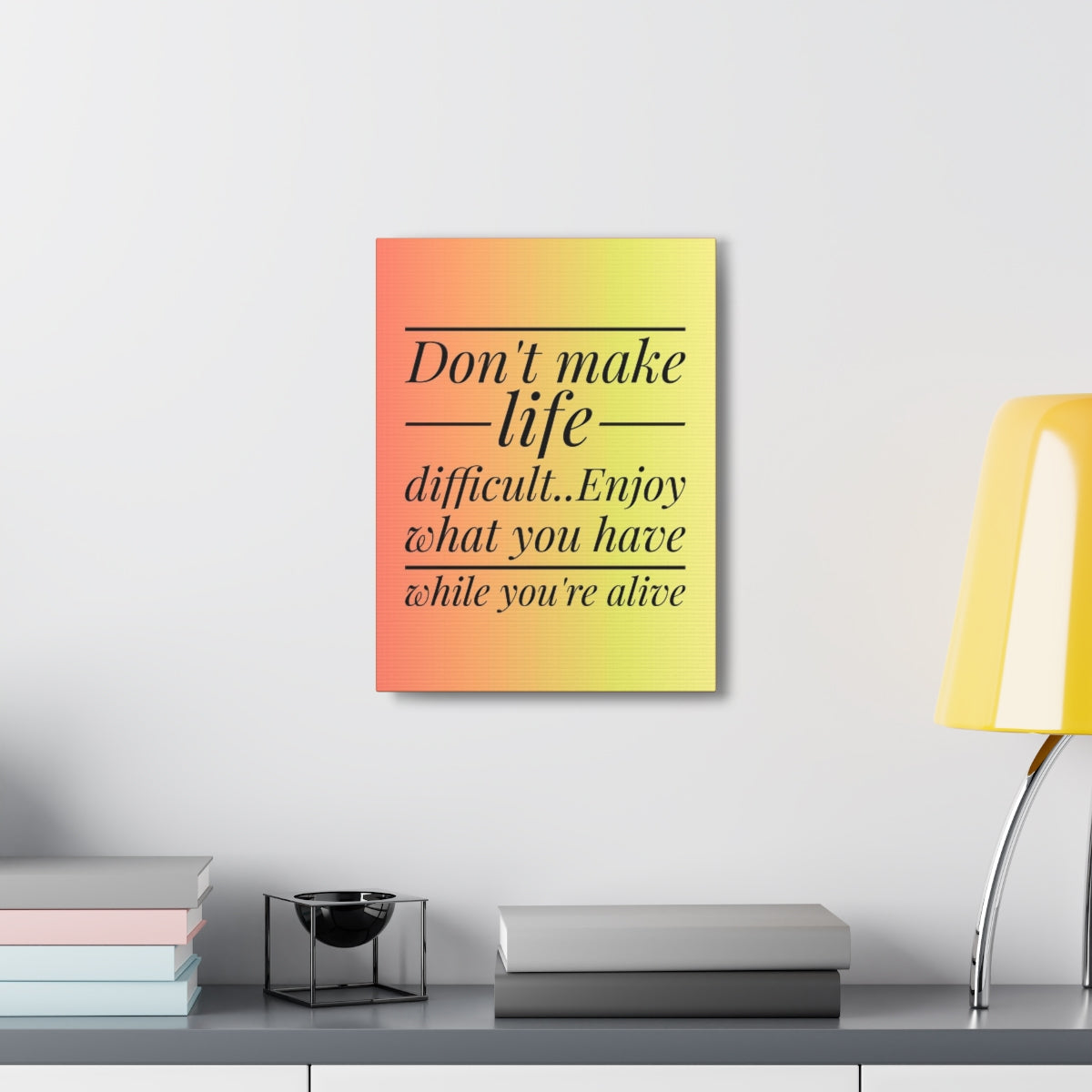Scripture Walls Inspirational Wall Art Enjoy What You Have Motivation Wall Decor for Home Office Gym Inspiring Success Quote Print Ready to Hang Unframed-Express Your Love Gifts