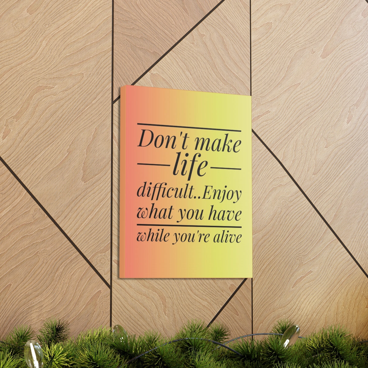 Scripture Walls Inspirational Wall Art Enjoy What You Have Motivation Wall Decor for Home Office Gym Inspiring Success Quote Print Ready to Hang Unframed-Express Your Love Gifts