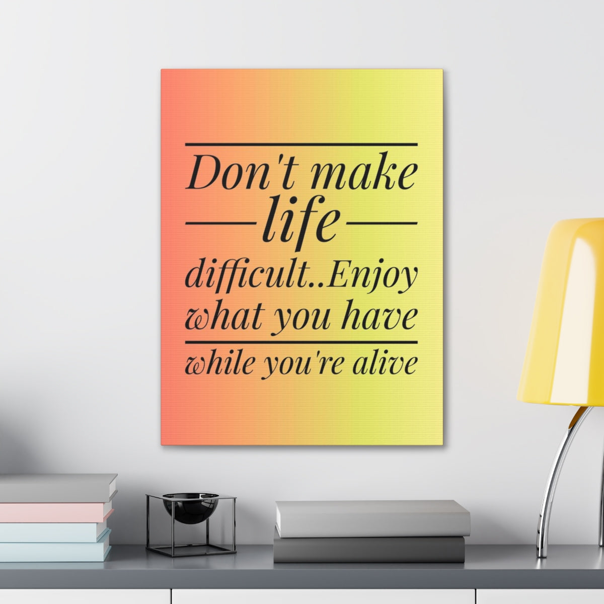 Scripture Walls Inspirational Wall Art Enjoy What You Have Motivation Wall Decor for Home Office Gym Inspiring Success Quote Print Ready to Hang Unframed-Express Your Love Gifts