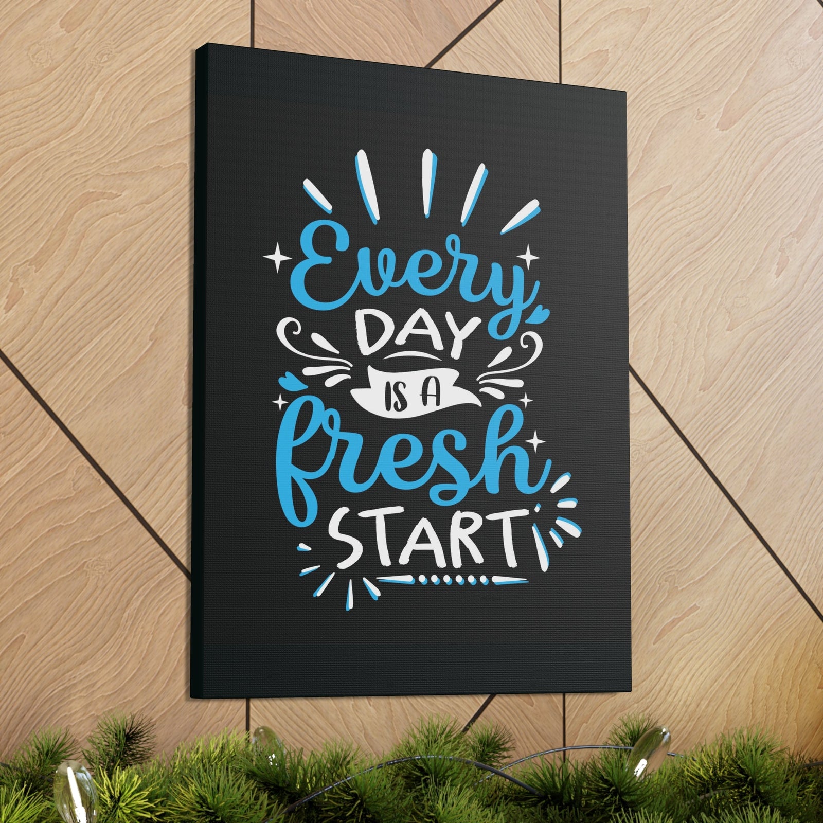 Scripture Walls Inspirational Wall Art Everyday Fresh Start Motivation Wall Decor for Home Office Gym Inspiring Success Quote Print Ready to Hang Unframed-Express Your Love Gifts