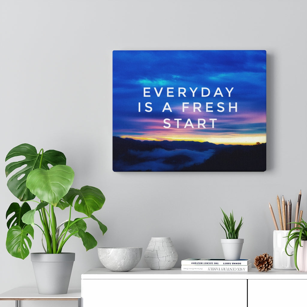 Scripture Walls Inspirational Wall Art Everyday Is A Fresh Start Wall Art Motivational Motto Inspiring Prints Artwork Decor Ready to Hang Unframed-Express Your Love Gifts