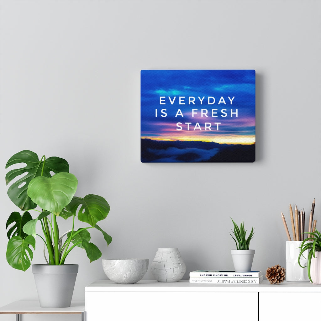 Scripture Walls Inspirational Wall Art Everyday Is A Fresh Start Wall Art Motivational Motto Inspiring Prints Artwork Decor Ready to Hang Unframed-Express Your Love Gifts