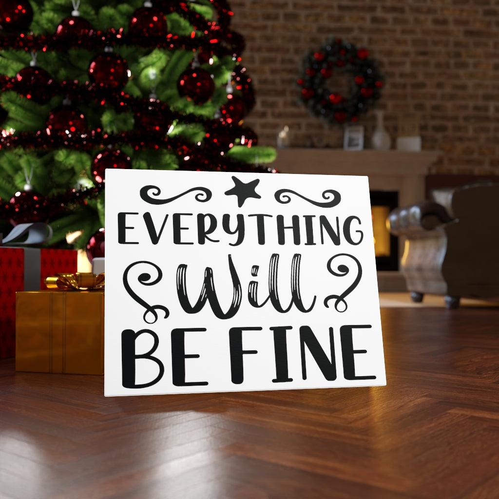 Scripture Walls Inspirational Wall Art Everything Will Be Fine Wall Art Motivation Wall Decor for Home Office Gym Inspiring Success Quote Print Ready to Hang Unframed-Express Your Love Gifts