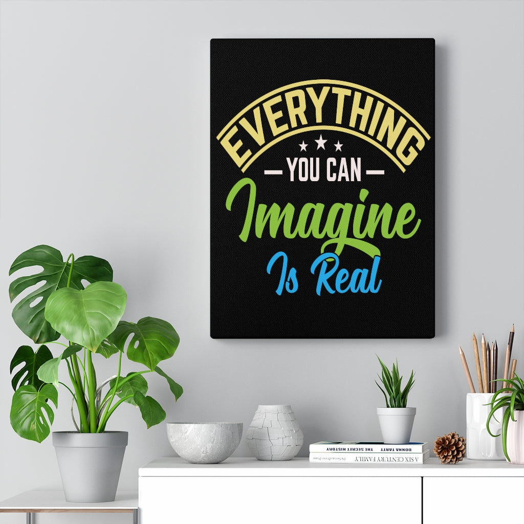 Scripture Walls Inspirational Wall Art Everything You Can Imagine Is Real Wall Art Motivation Wall Decor for Home Office Gym Inspiring Success Quote Print Ready to Hang Unframed-Express Your Love Gifts