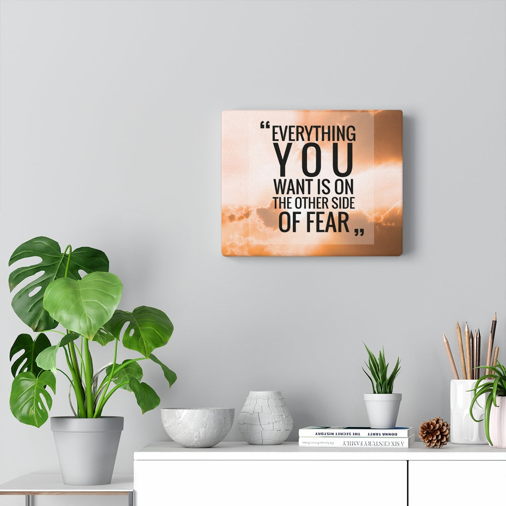 Scripture Walls Inspirational Wall Art Everything You Want Is On Motivational Print Ready to Hang Artwork Unframed-Express Your Love Gifts