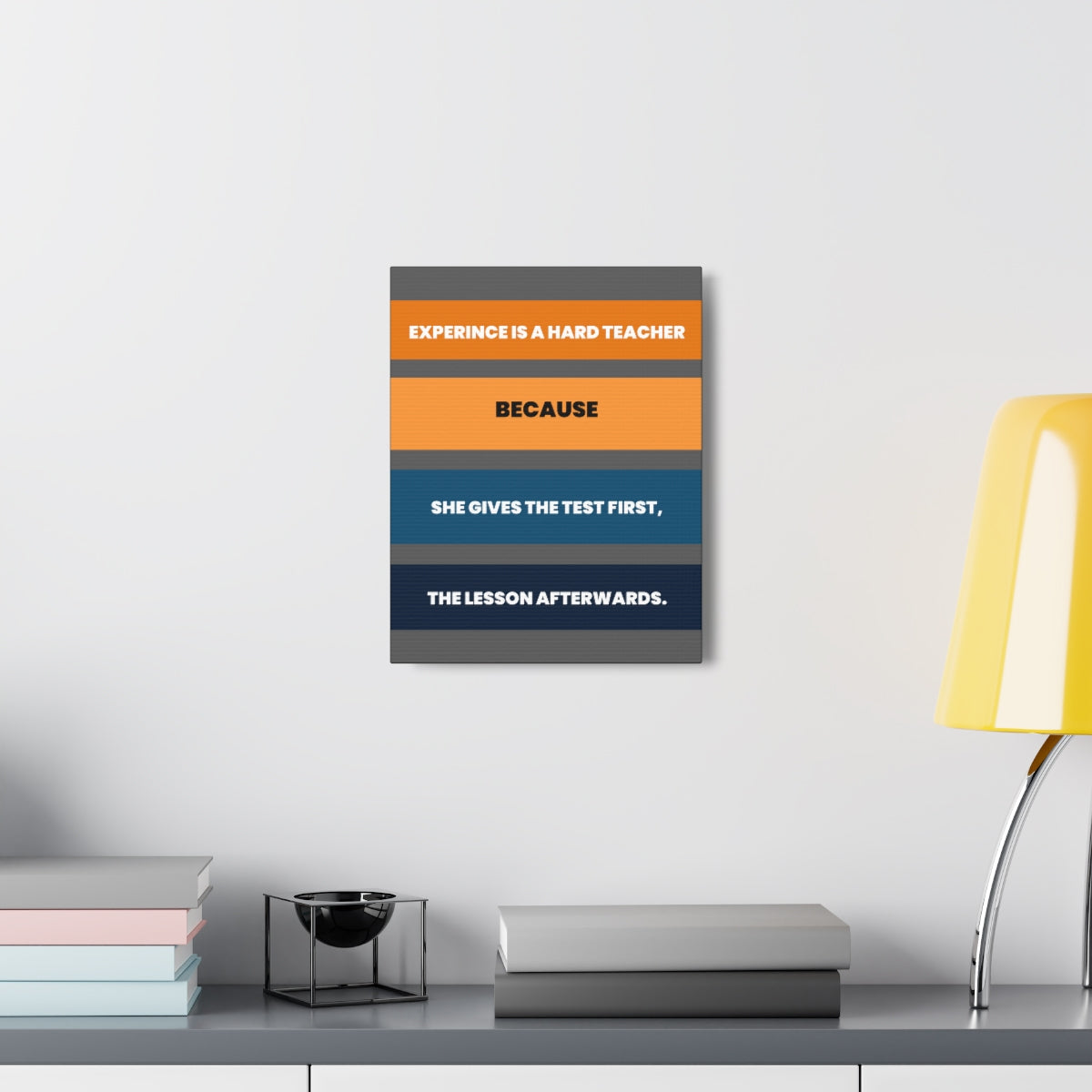 Scripture Walls Inspirational Wall Art Experience Is A Hard Teacher Motivation Wall Decor for Home Office Gym Inspiring Success Quote Print Ready to Hang Unframed-Express Your Love Gifts