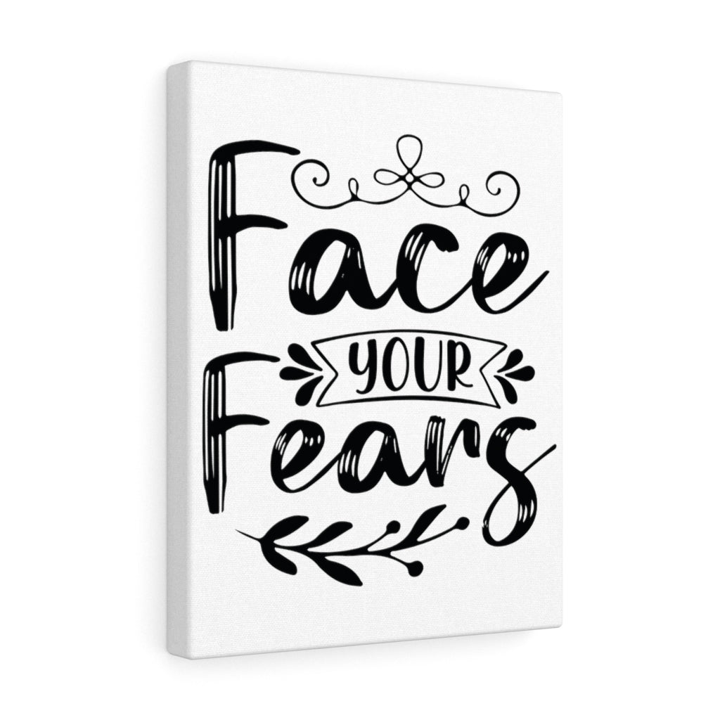 Scripture Walls Inspirational Wall Art Face Your Fears Cursive Wall Art Motivation Wall Decor for Home Office Gym Inspiring Success Quote Print Ready to Hang Unframed-Express Your Love Gifts