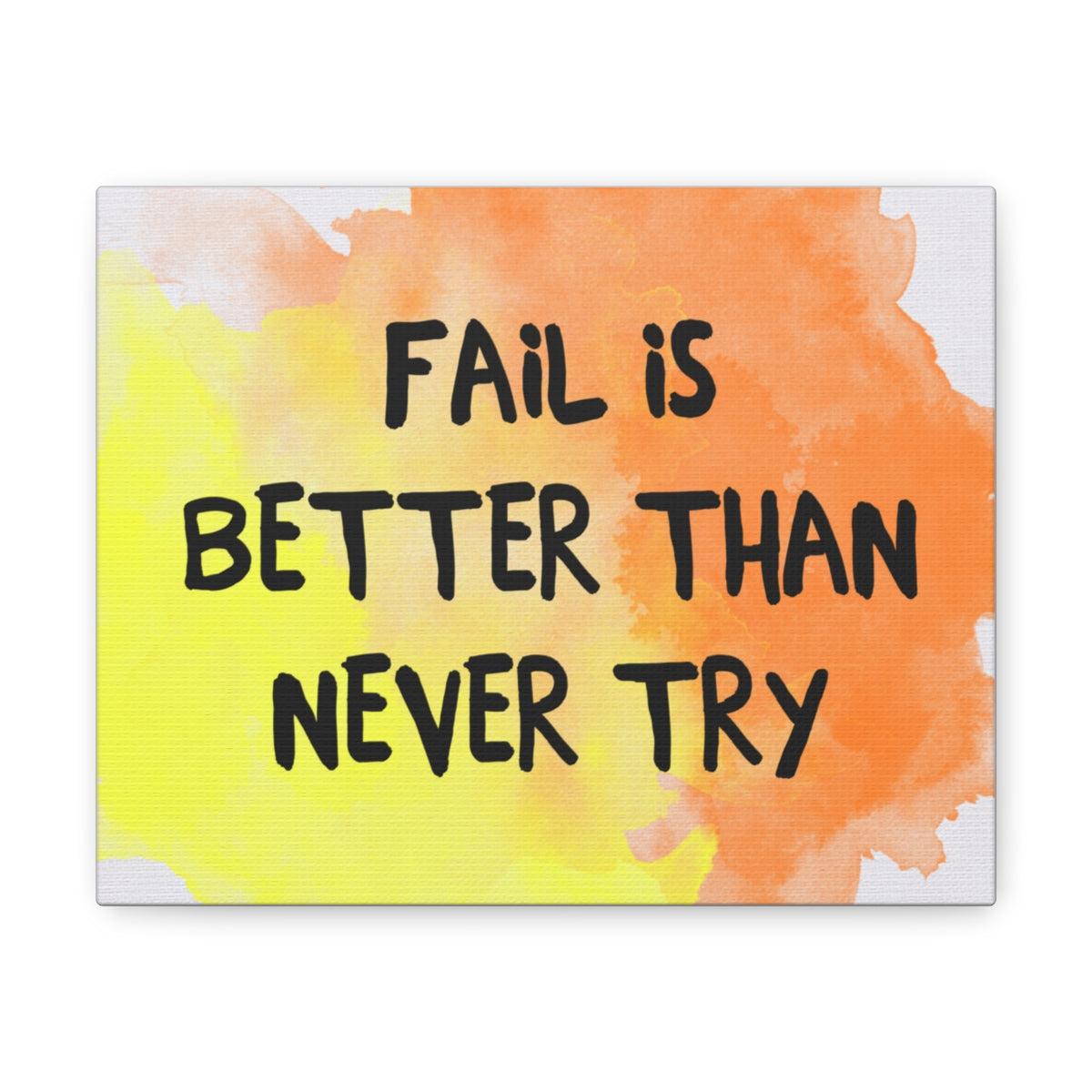 Scripture Walls Inspirational Wall Art Fail Is Never Try Motivation Wall Decor for Home Office Gym Inspiring Success Quote Print Ready to Hang Unframed-Express Your Love Gifts