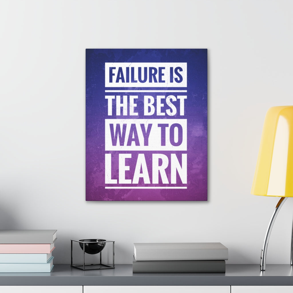Scripture Walls Inspirational Wall Art Failure Is To Learn Motivation Wall Decor for Home Office Gym Inspiring Success Quote Print Ready to Hang Unframed-Express Your Love Gifts