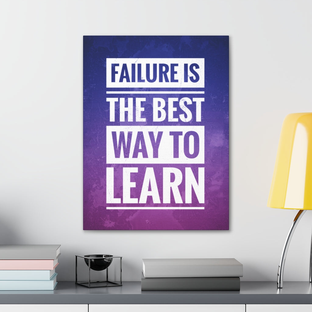 Scripture Walls Inspirational Wall Art Failure Is To Learn Motivation Wall Decor for Home Office Gym Inspiring Success Quote Print Ready to Hang Unframed-Express Your Love Gifts