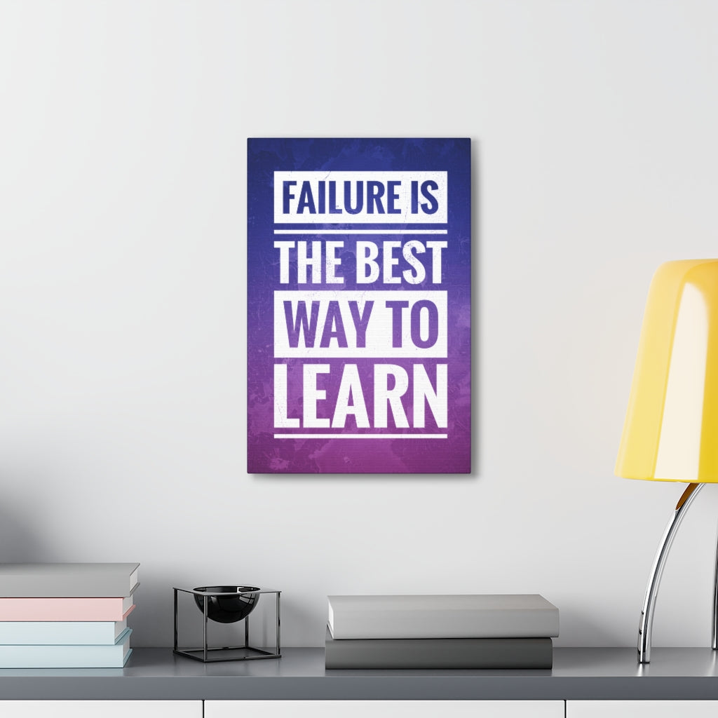 Scripture Walls Inspirational Wall Art Failure Is Way To Learn Motivation Wall Decor for Home Office Gym Inspiring Success Quote Print Ready to Hang Unframed-Express Your Love Gifts