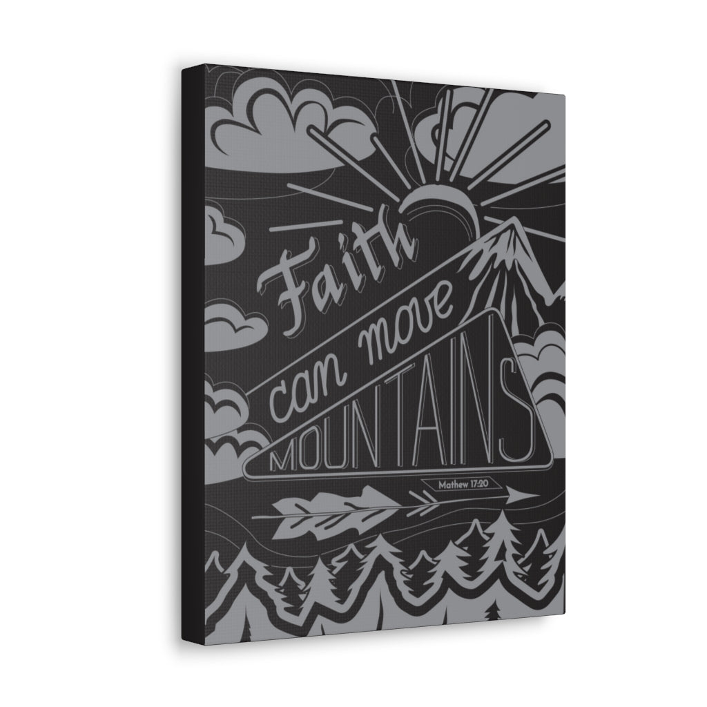 Scripture Walls Inspirational Wall Art Faith Can Move Mountains Motivation Wall Decor for Home Office Gym Inspiring Success Quote Print Ready to Hang Unframed-Express Your Love Gifts