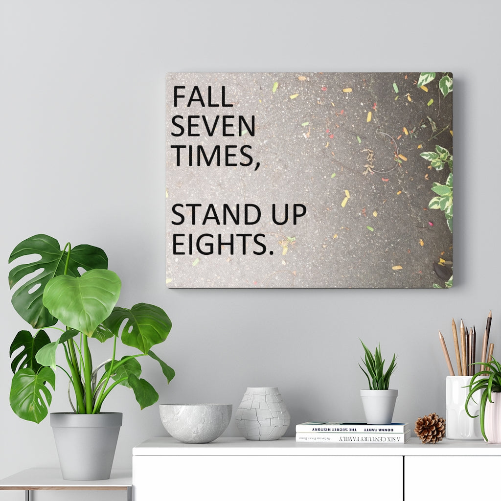 Scripture Walls Inspirational Wall Art Fall Seven Times Stand Up Eights Motivational Print Ready to Hang Artwork Unframed-Express Your Love Gifts