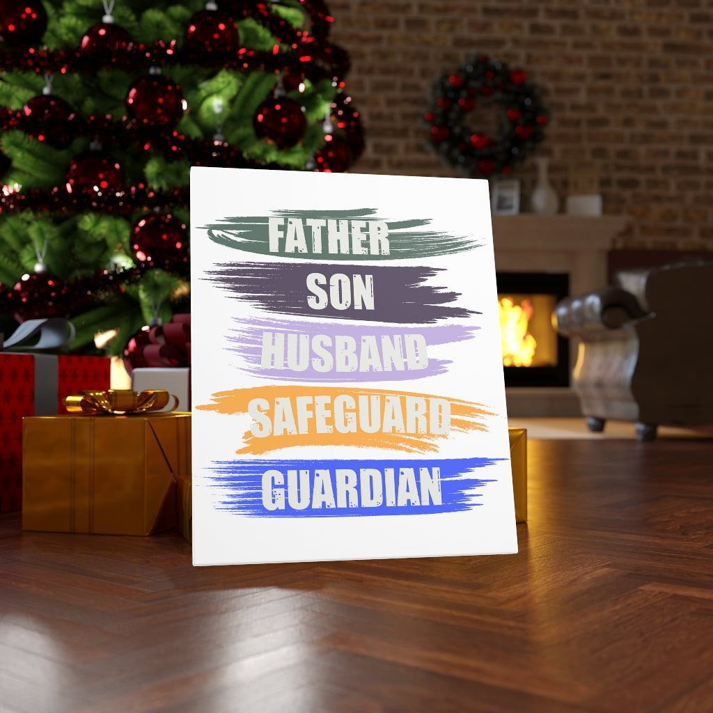 Scripture Walls Inspirational Wall Art Father Son Husband Safeguard Guardian Wall Art Motivation Wall Decor for Home Office Gym Inspiring Success Quote Print Ready to Hang Unframed-Express Your Love Gifts