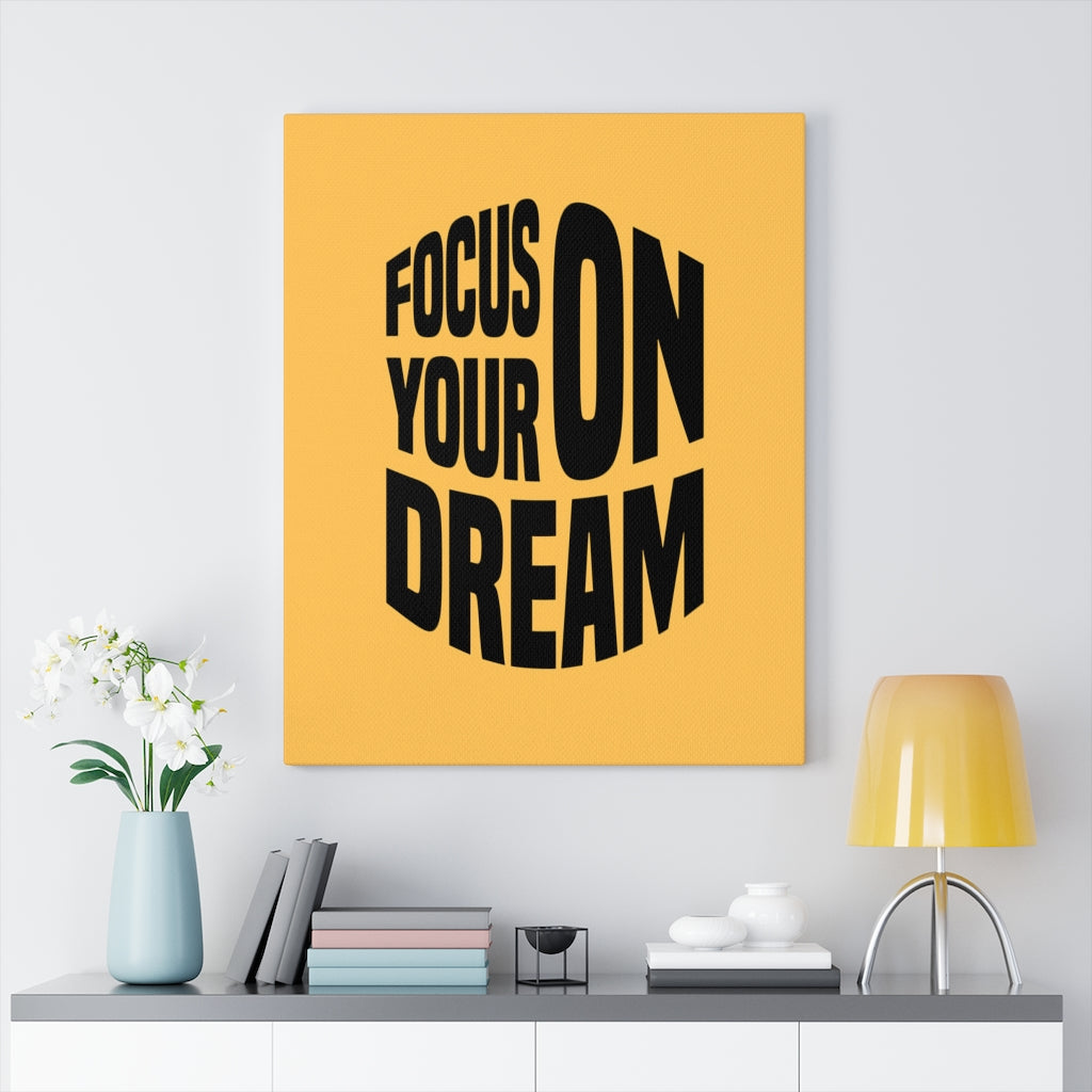 Scripture Walls Inspirational Wall Art Focus On Your Dream Wall Art Motivation Wall Decor for Home Office Gym Inspiring Success Quote Print Ready to Hang Unframed-Express Your Love Gifts