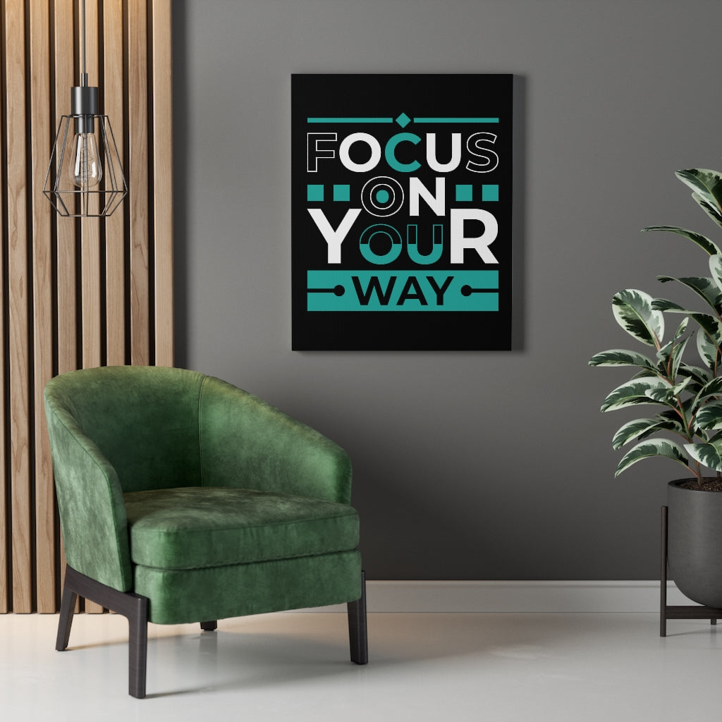 Scripture Walls Inspirational Wall Art Focus On Your Way Wall Art Motivation Wall Decor for Home Office Gym Inspiring Success Quote Print Ready to Hang Unframed-Express Your Love Gifts