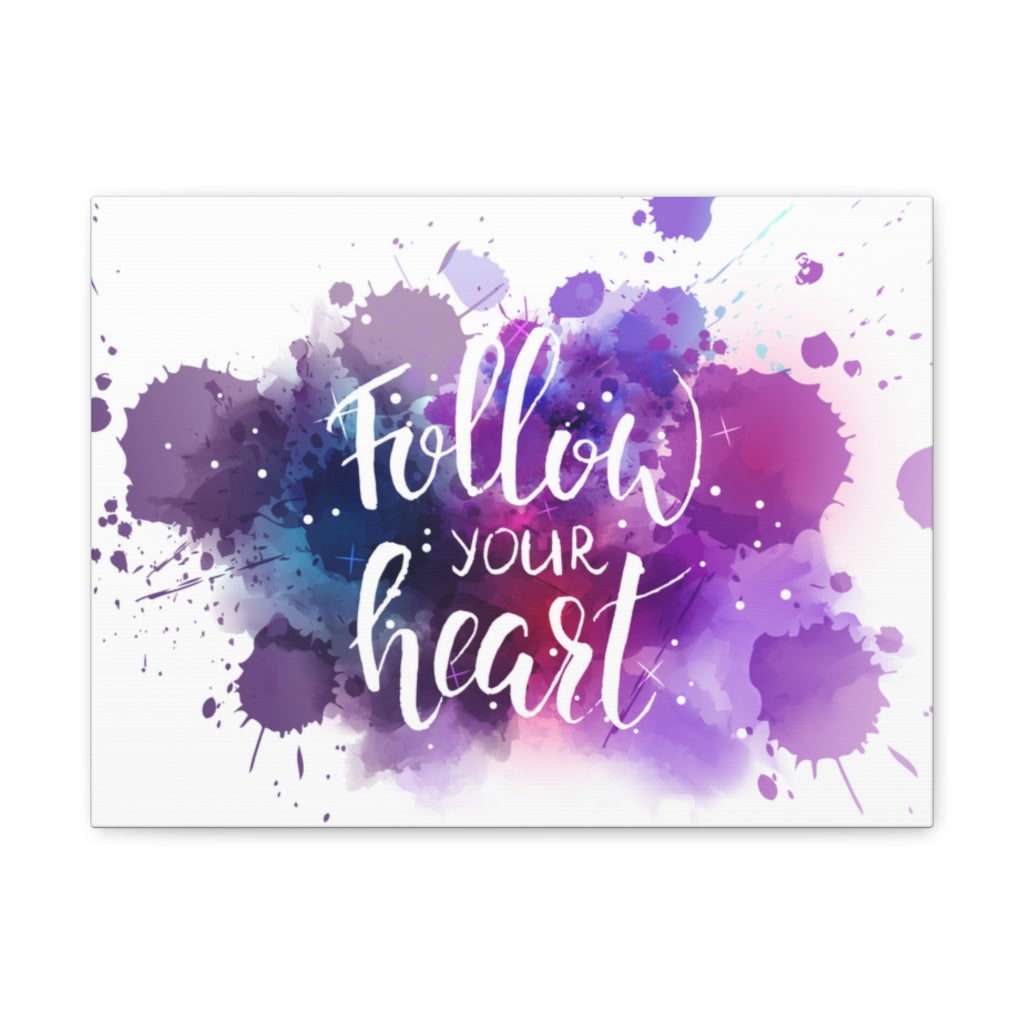 Scripture Walls Inspirational Wall Art Follow Your Heart Motivation Wall Decor for Home Office Gym Inspiring Success Quote Print Ready to Hang Unframed-Express Your Love Gifts