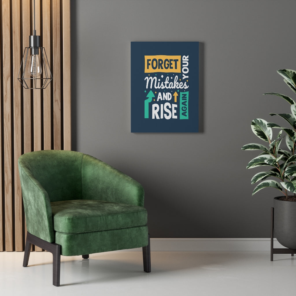 Scripture Walls Inspirational Wall Art Forget Your Mistakes And Rise Again Wall Art Motivation Wall Decor for Home Office Gym Inspiring Success Quote Print Ready to Hang Unframed-Express Your Love Gifts