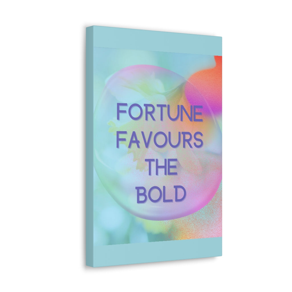 Scripture Walls Inspirational Wall Art Fortune Favors The Bold Motivation Wall Decor for Home Office Gym Inspiring Success Quote Print Ready to Hang Unframed-Express Your Love Gifts