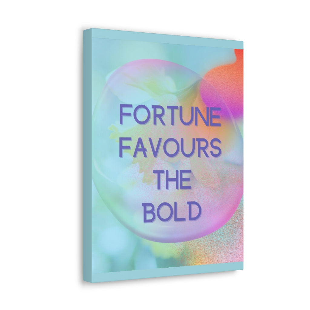 Scripture Walls Inspirational Wall Art Fortune Favors The Bold Motivation Wall Decor for Home Office Gym Inspiring Success Quote Print Ready to Hang Unframed-Express Your Love Gifts