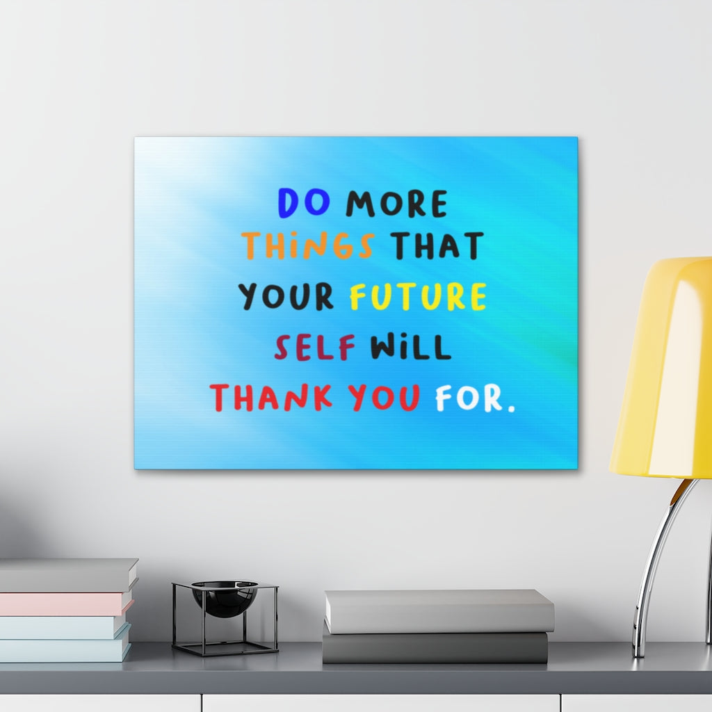 Scripture Walls Inspirational Wall Art Future Self Will Thank You Motivation Wall Decor for Home Office Gym Inspiring Success Quote Print Ready to Hang Unframed-Express Your Love Gifts
