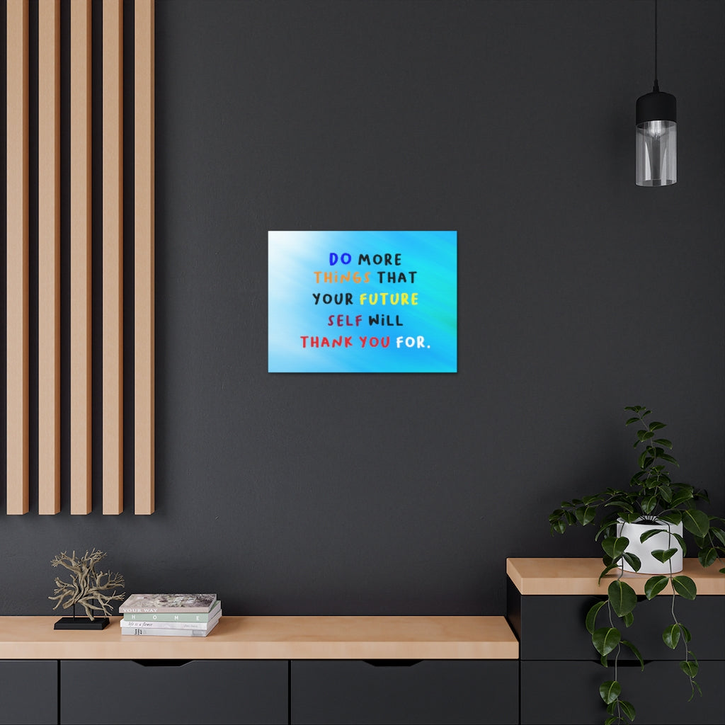 Scripture Walls Inspirational Wall Art Future Self Will Thank You Motivation Wall Decor for Home Office Gym Inspiring Success Quote Print Ready to Hang Unframed-Express Your Love Gifts