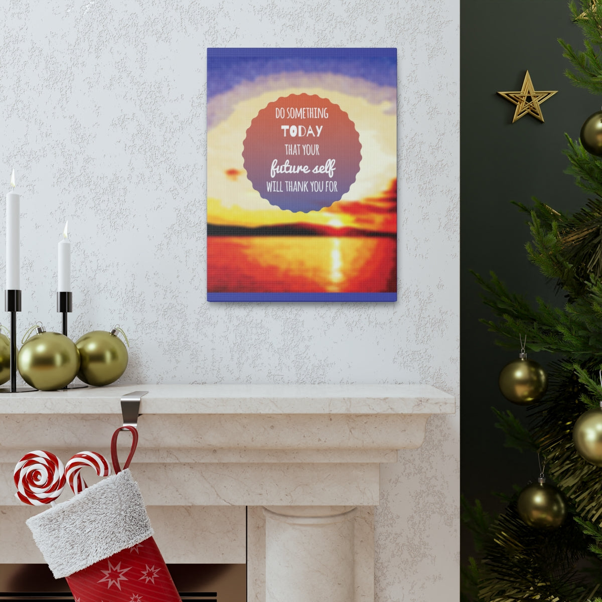 Scripture Walls Inspirational Wall Art Future Self Will Thank You Motivation Wall Decor for Home Office Gym Inspiring Success Quote Print Ready to Hang Unframed-Express Your Love Gifts