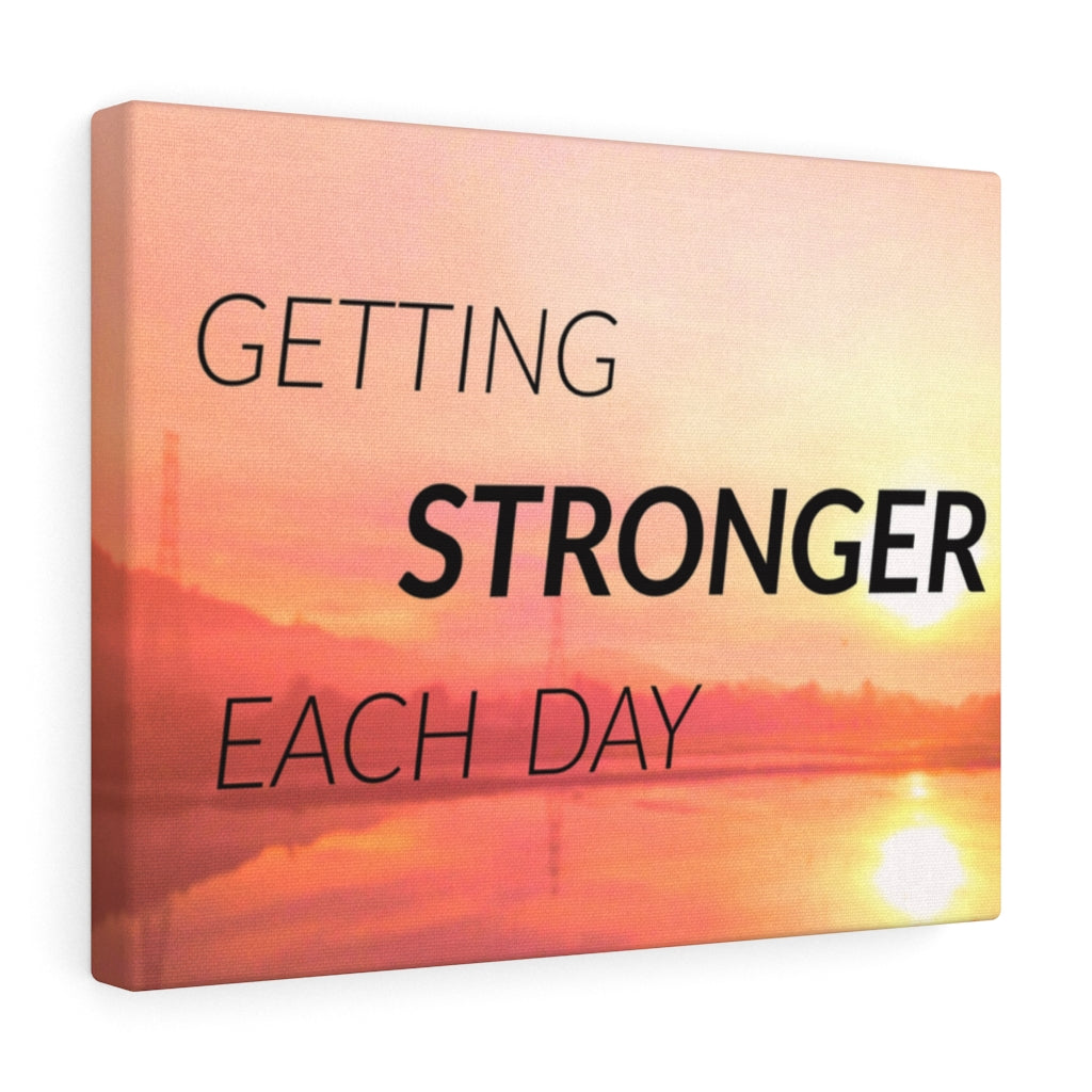 Scripture Walls Inspirational Wall Art Getting Stronger Each Day Motivational Print Ready to Hang Artwork Unframed-Express Your Love Gifts